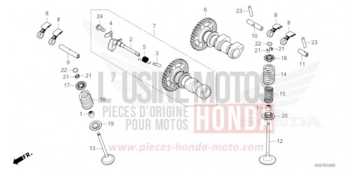 ALBERO A CAMME/VALVOLA CRF250RS di 2025